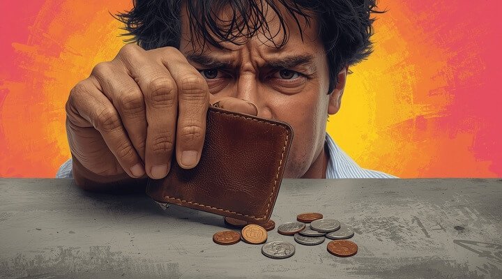 situação financeira difícil